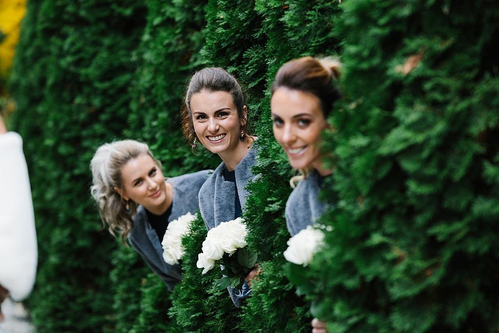 Bridesmaids in the trees
