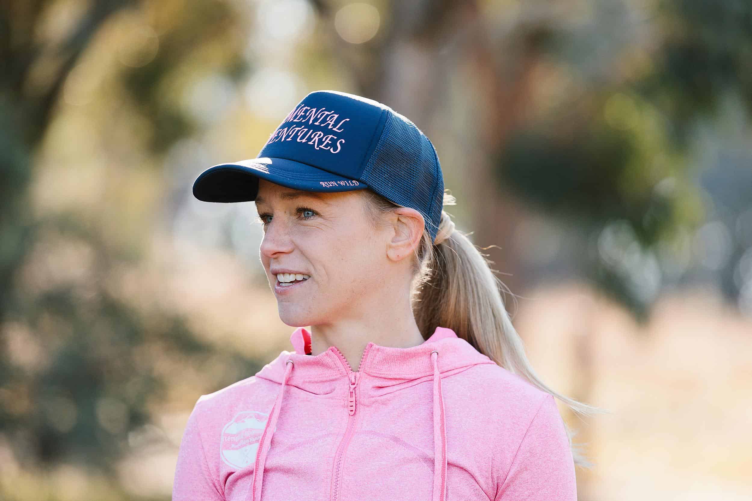 Woman wearing trucker cap