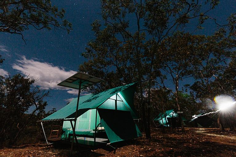 Green tent in Kakadu
