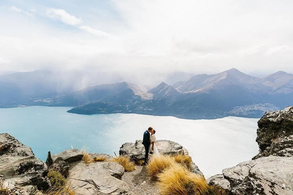 Bride and Groom on Cecil Peak, New Zealand